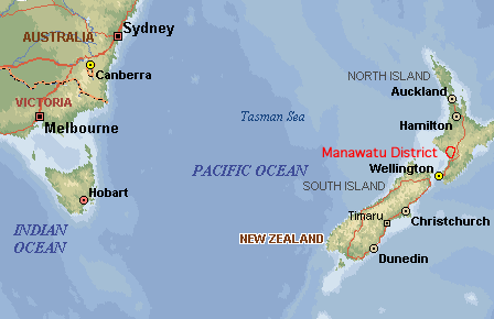 Map of New Zealand